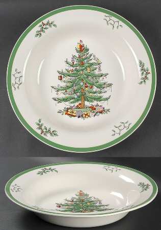 Christmas Tree 11" Pasta Serving Bowl