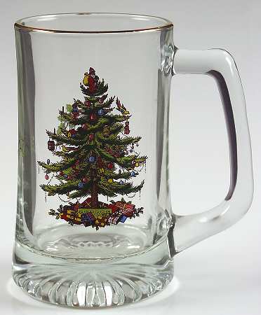 Christmas Tree Glassware Tankard
