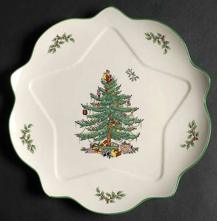 Christmas Tree 9" Star Shaped Plate