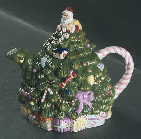 Christmas Tree Tree Shaped Teapot & Lid