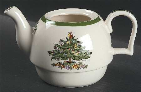 Christmas Tree Individual Teapot with Cup Teapot No Lid