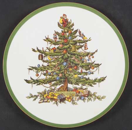 Christmas Tree Round Cork Back Trivet
