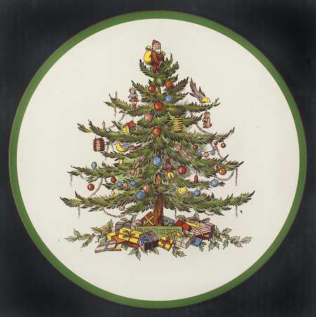 Christmas Tree Round Cork Back Trivet