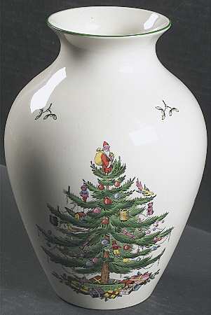 Christmas Tree 10" Vase
