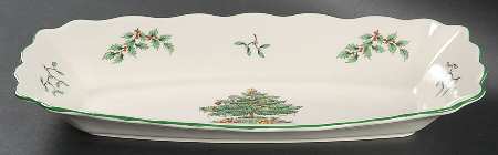 Christmas Tree Scalloped Tray