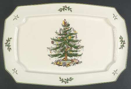 Christmas Tree 17" Rectangular Serving Platter