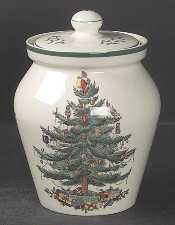 Christmas Tree Large Canister & Lid