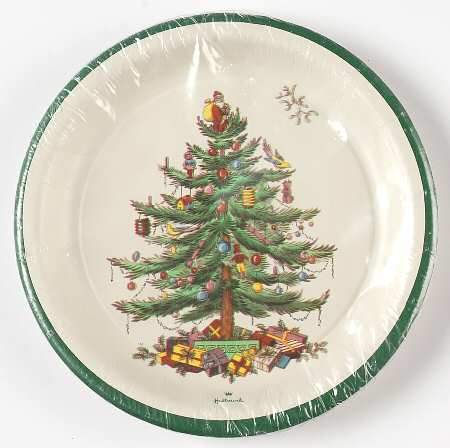 Christmas Tree (Pack of 8) Paper Dessert Plate