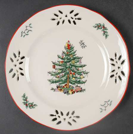 Christmas Tree Pierced Accent Luncheon Plate