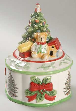 Christmas Tree Sculpted Box & Lid