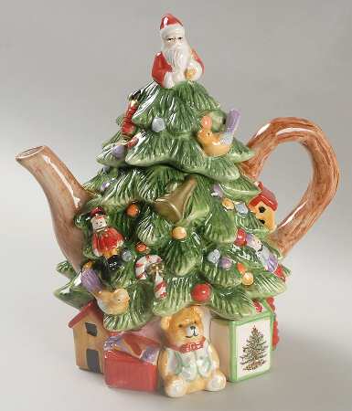 Christmas Tree Tree Shaped Teapot & Lid