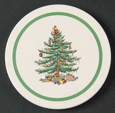 Christmas Tree Round (Thirsty) Stone Coaster