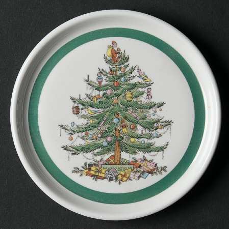 Christmas Tree Plastic Coaster