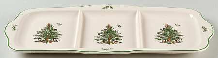 Christmas Tree 3 Part Rectangular Divided Server