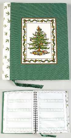 Christmas Tree Christmas Card List Book