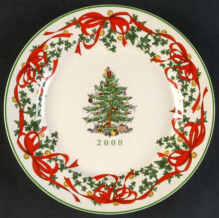 Christmas Tree 2008 Red Ribbon Collector Plate
