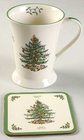 Christmas Tree Mug & Coaster Set