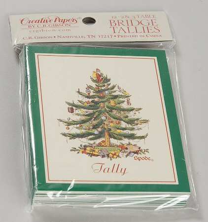 Christmas Tree Bridge Tallies - Set of 12