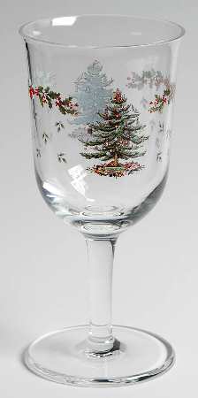 Christmas Tree Acrylic Water Goblet
