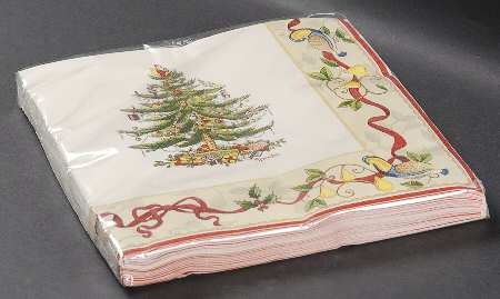Christmas Tree Package of Paper Dinner Napkins