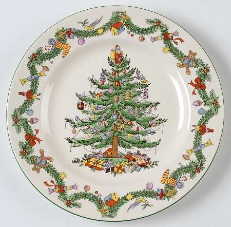 Christmas Tree Accent Salad Plate