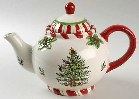 Christmas Tree Teapot & Lid