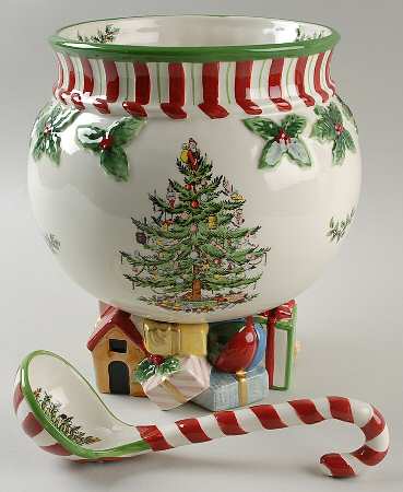 Christmas Tree Punch Bowl & Ladle