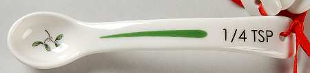 Christmas Tree 1/4 Teaspoon Ceramic Measuring Spoon