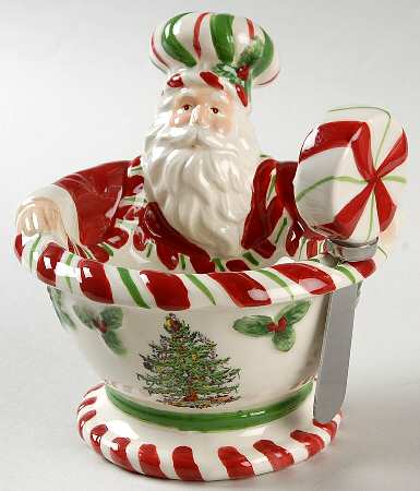 Christmas Tree Figural Dip Bowl & Spreader Set
