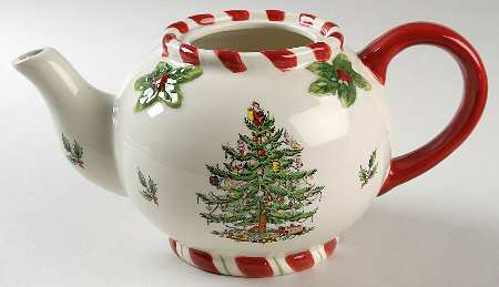 Christmas Tree Teapot No Lid