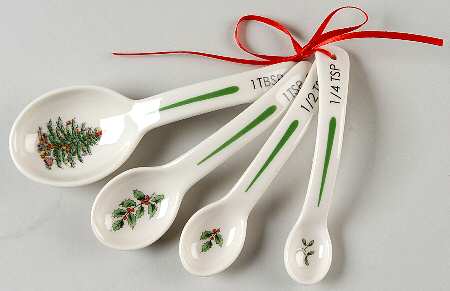 Christmas Tree (4 Pc) Ceramic Measuring Spoon Set