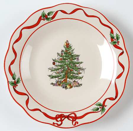 Christmas Tree 7" Sculpted Hostess Plate