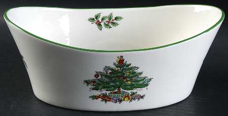 Christmas Tree 9" Oval Bowl