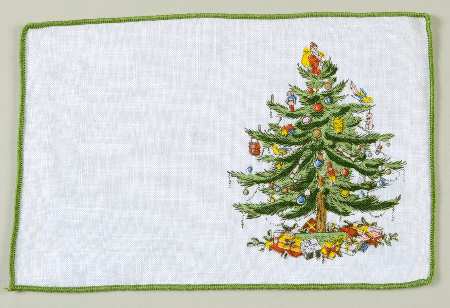 Christmas Tree Cloth Cocktail Napkin
