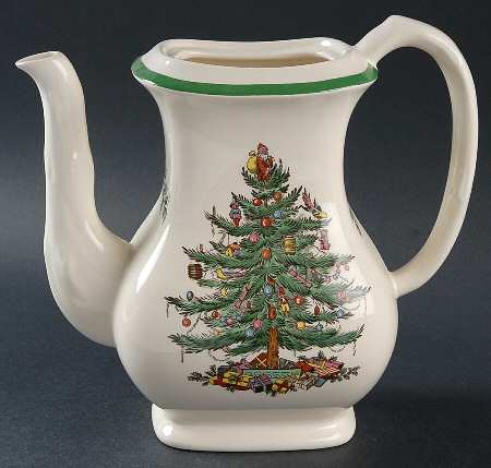 Christmas Tree Coffee Pot No Lid