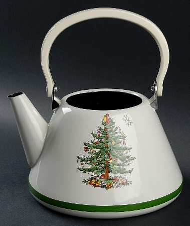 Christmas Tree Metal Kettle No Lid