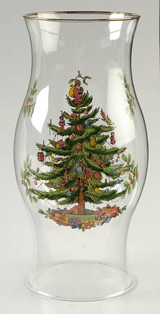 Christmas Tree Globe for Glassware Hurricane