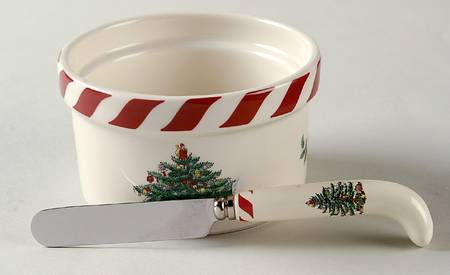 Christmas Tree Dip Bowl & Spreader Set