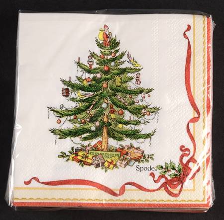 Christmas Tree Package of Paper Beverage Napkins