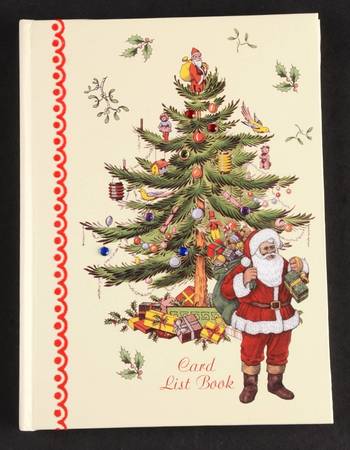 Christmas Tree Christmas Card List Book
