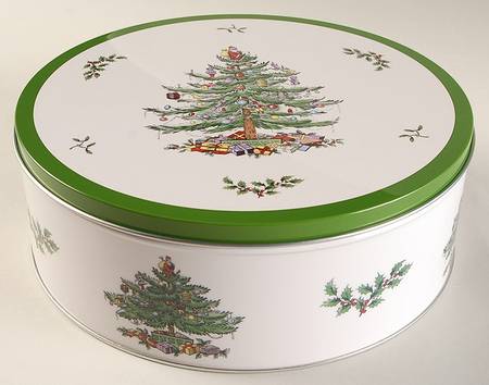Christmas Tree 8" Cake Tin & Lid