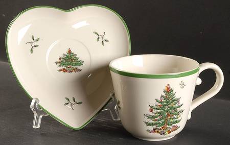 Christmas Tree Jumbo Cup & Saucer Set