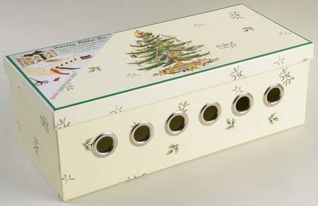 Christmas Tree Ribbon Box & Lid