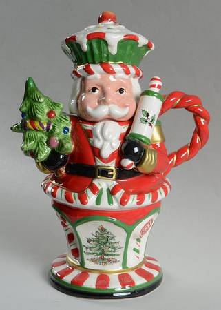 Christmas Tree Figural Teapot & Lid