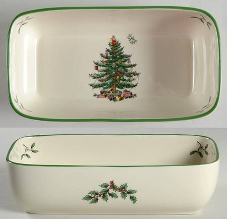 Christmas Tree Cranberry Bowl
