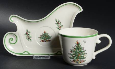 Christmas Tree Jumbo Cup & Saucer Set