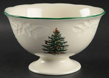 Christmas Tree Round Compote (Height X Width)