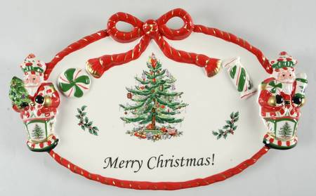 Christmas Tree 16" Oval Serving Platter