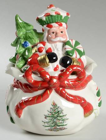 Christmas Tree Figural Candy Box & Lid