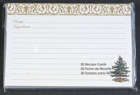 Christmas Tree (Set of 30) Paper Recipe Cards